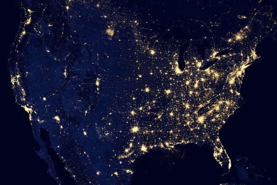 '미국의 밤' 위성사진 이라는데 ㄷㄷ