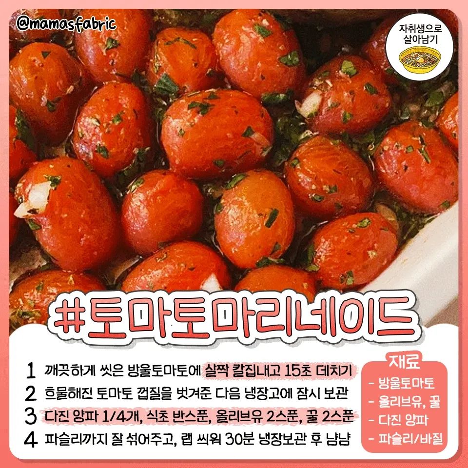 토마토로 만들어먹는 다이어터용 식단 모음