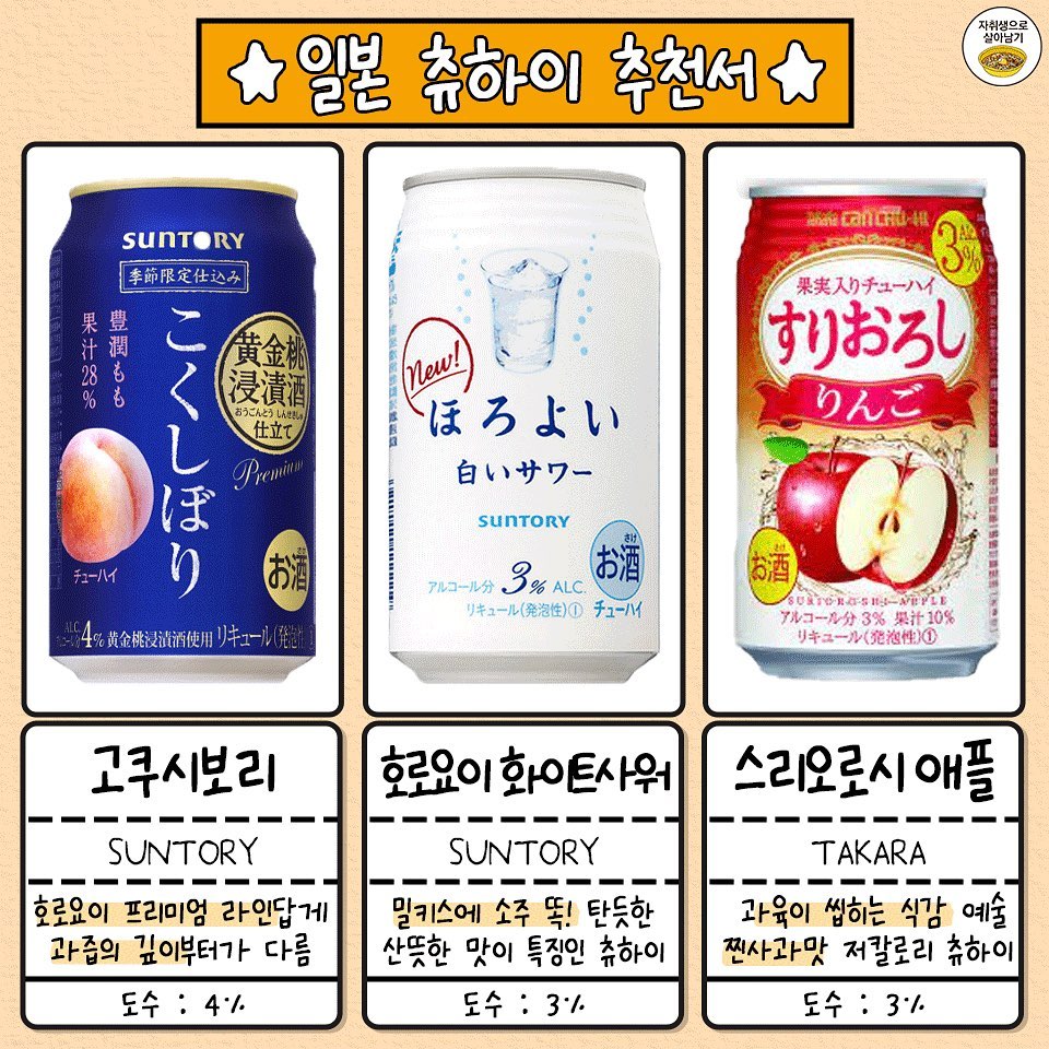 일본 가면 꼭 마셔야할 핵꿀맛 과일주 추천서